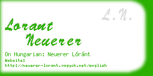 lorant neuerer business card